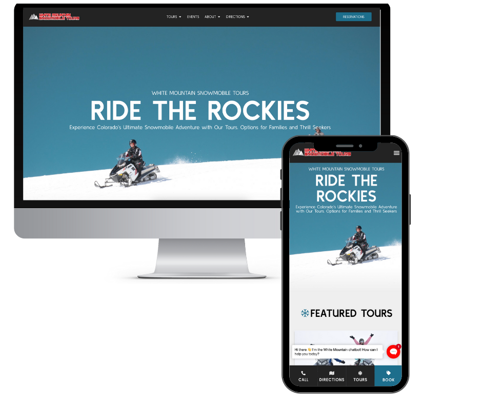 White Mountain Snowmobile Tours Website Mobile